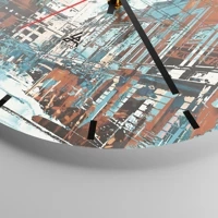 Clock face with lines