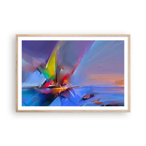 Poster in light oak frame - Flew like s Bird - 91x61 cm