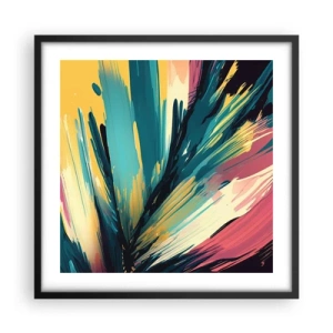 Poster in black frame - Composition -Explosion of Joy - 50x50 cm
