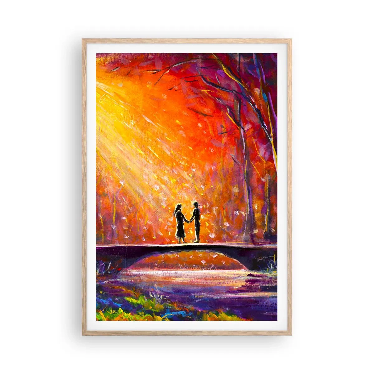 Poster in light oak frame - Heaven Loves Them Too - 70x100 cm