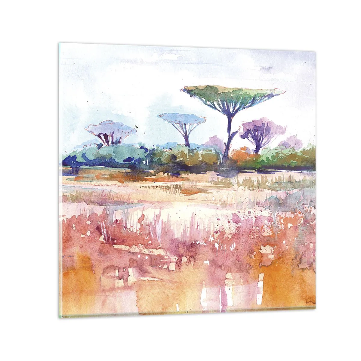 Glass picture - Colour of Savannah - 60x60 cm