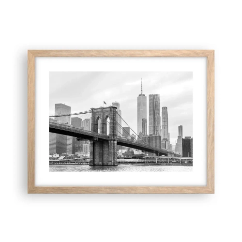 Poster in light oak frame - New York Style - 40x30 cm