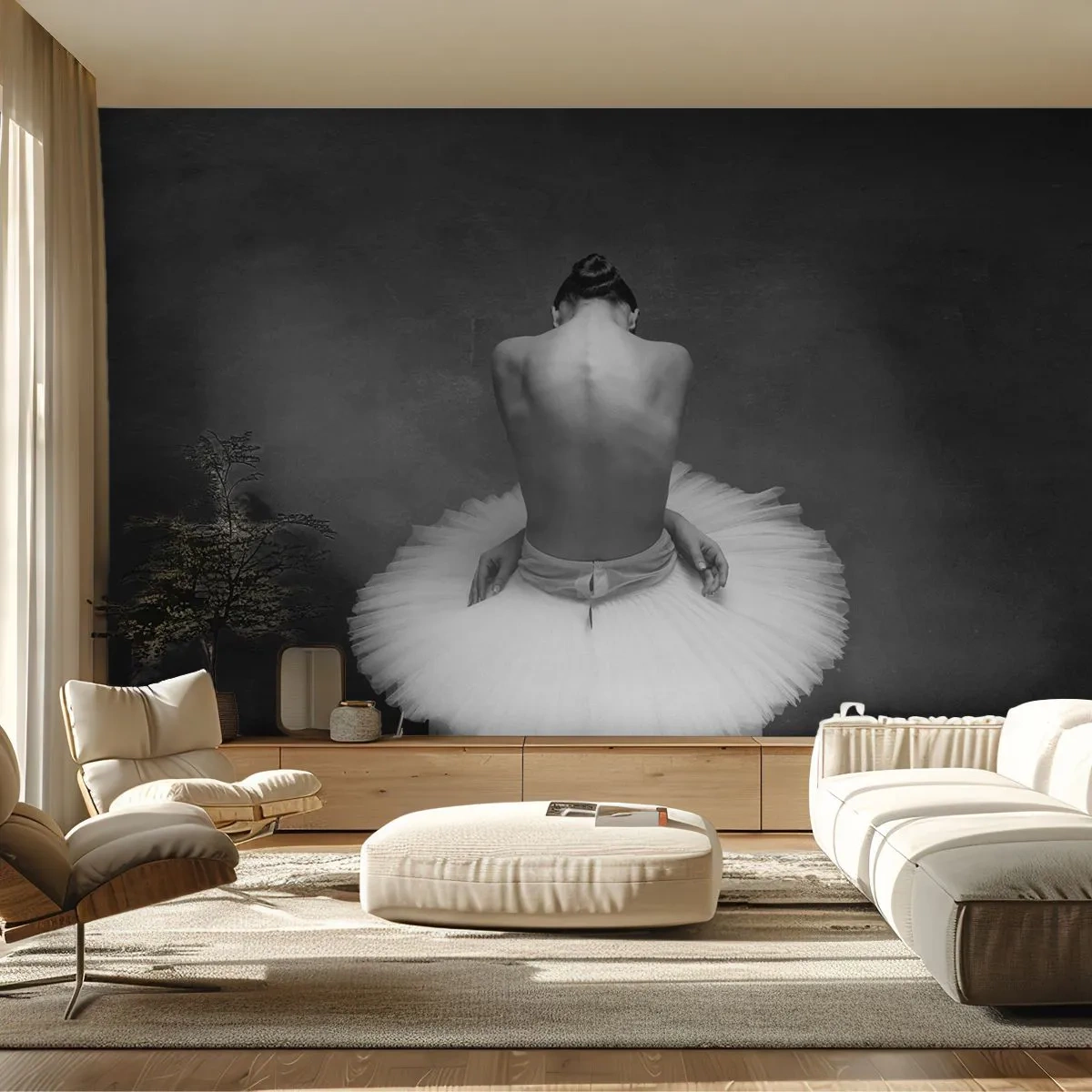 Self-Adhesive Photo Wallpaper Deluxe Sticker - It Is Blossoming - Ballerina, Dance, Ballet - 250x175 cm