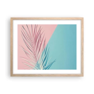 Poster in light oak frame - Tropical impression - 50x40 cm