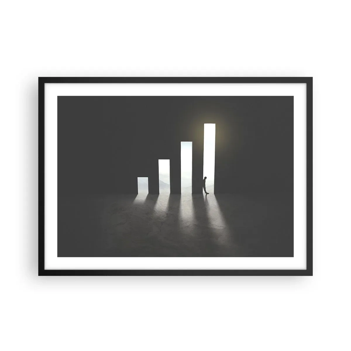 Poster in black frame - Success - Impression - 70x50 cm
