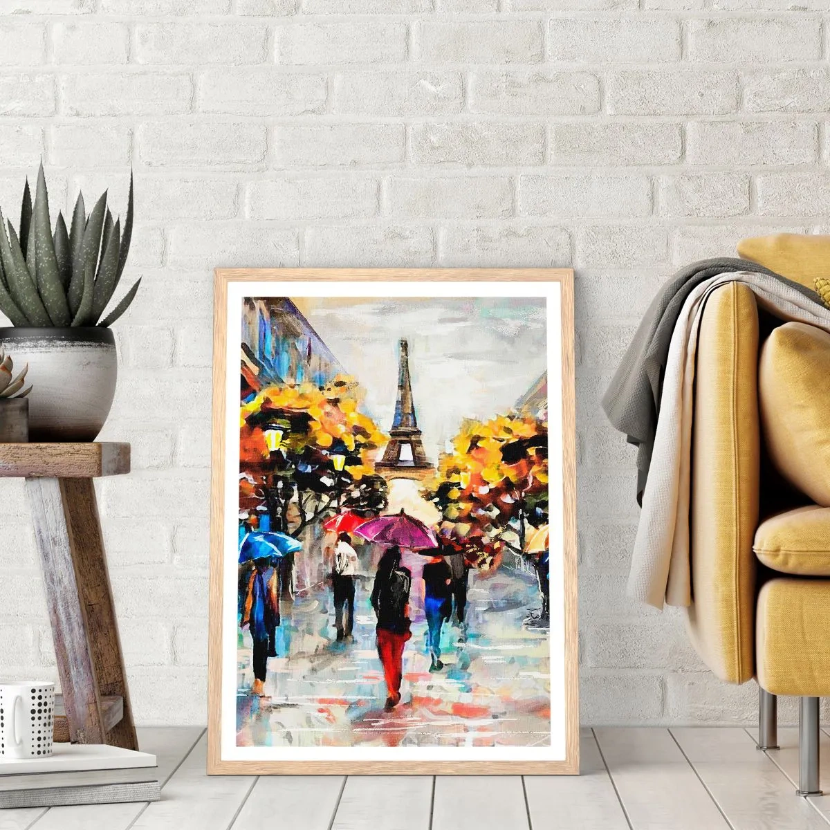 Poster in light oak frame - Especially Beautiful in Autumn - 50x70 cm