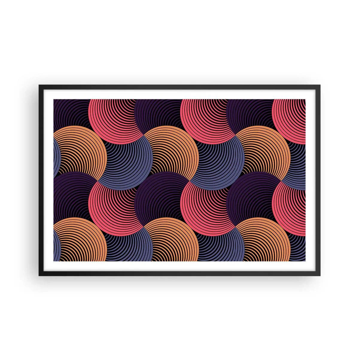 Poster in black frame - In a Circular Rhythm - 91x61 cm