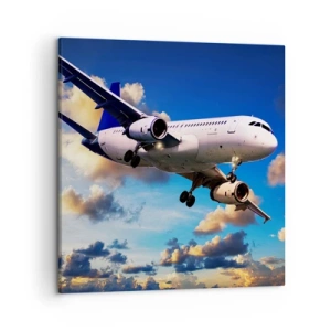 Canvas picture - Journey in White and Blue - 50x50 cm
