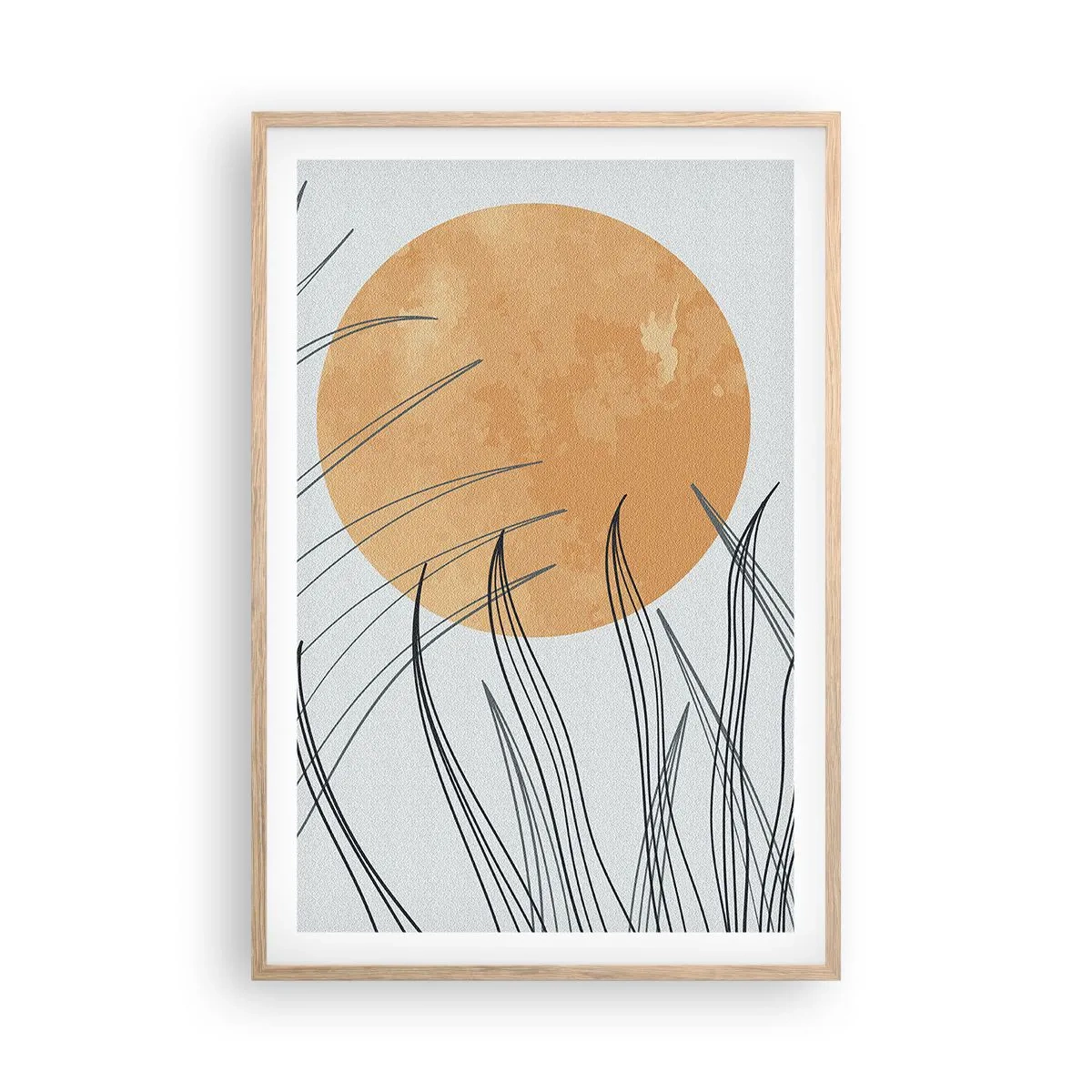 Poster in light oak frame - Always Towards the Sun - 61x91 cm
