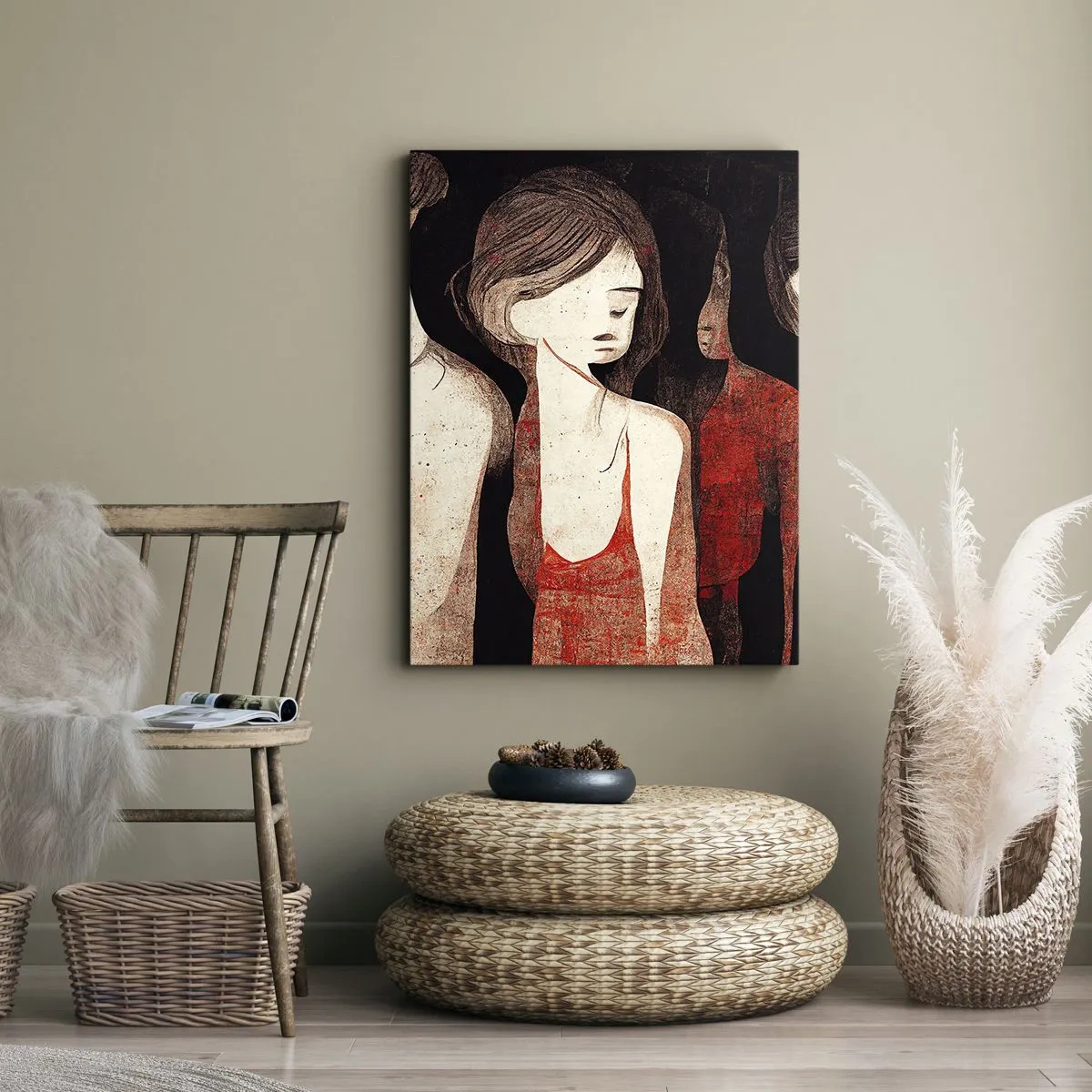 Canvas picture - Madonnas from Darkness - 80x120 cm