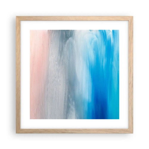 Poster in light oak frame - Elements: Air - 40x40 cm