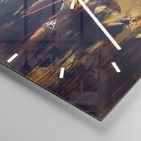 Clock face with lines