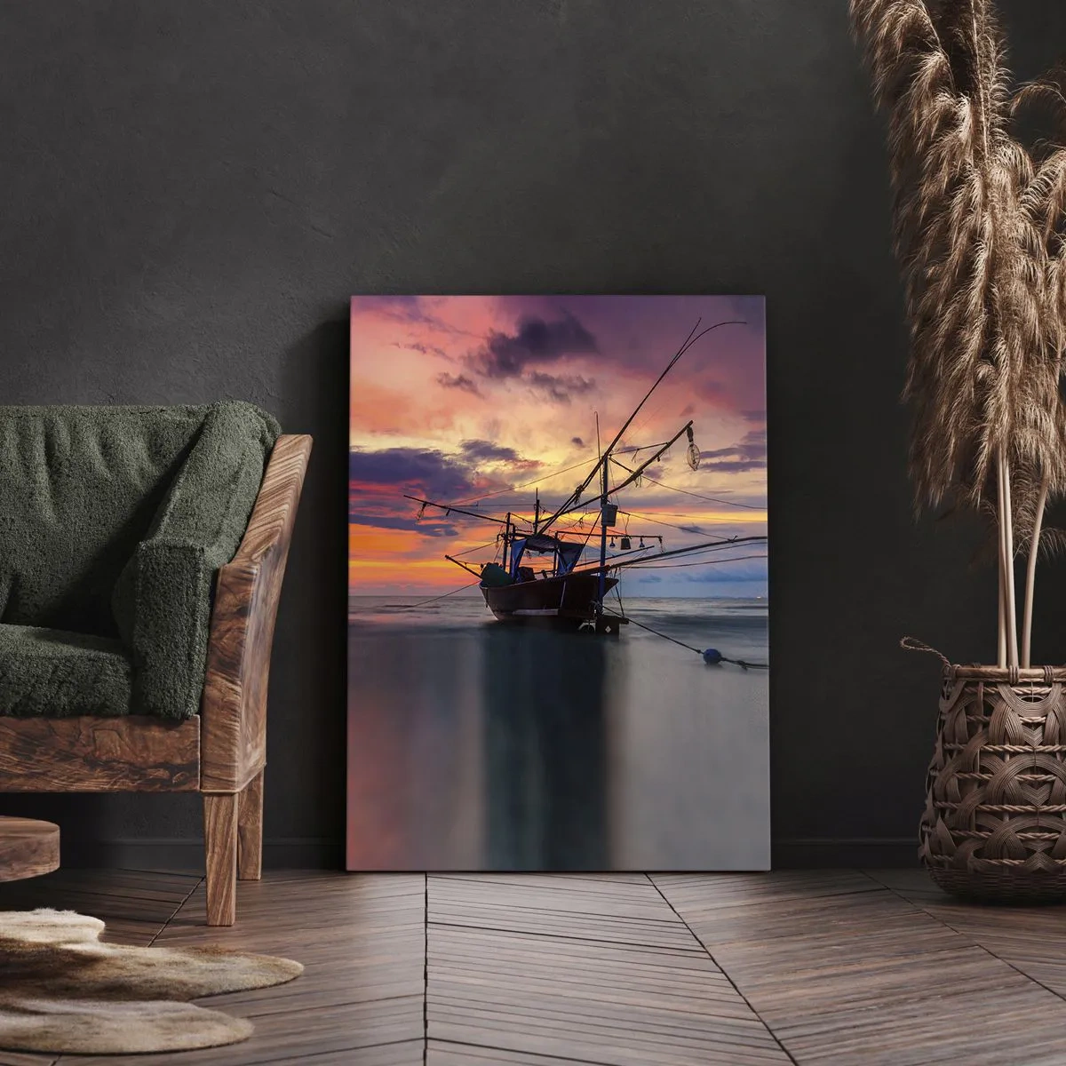 Canvas picture - Exotic Evening - 65x120 cm