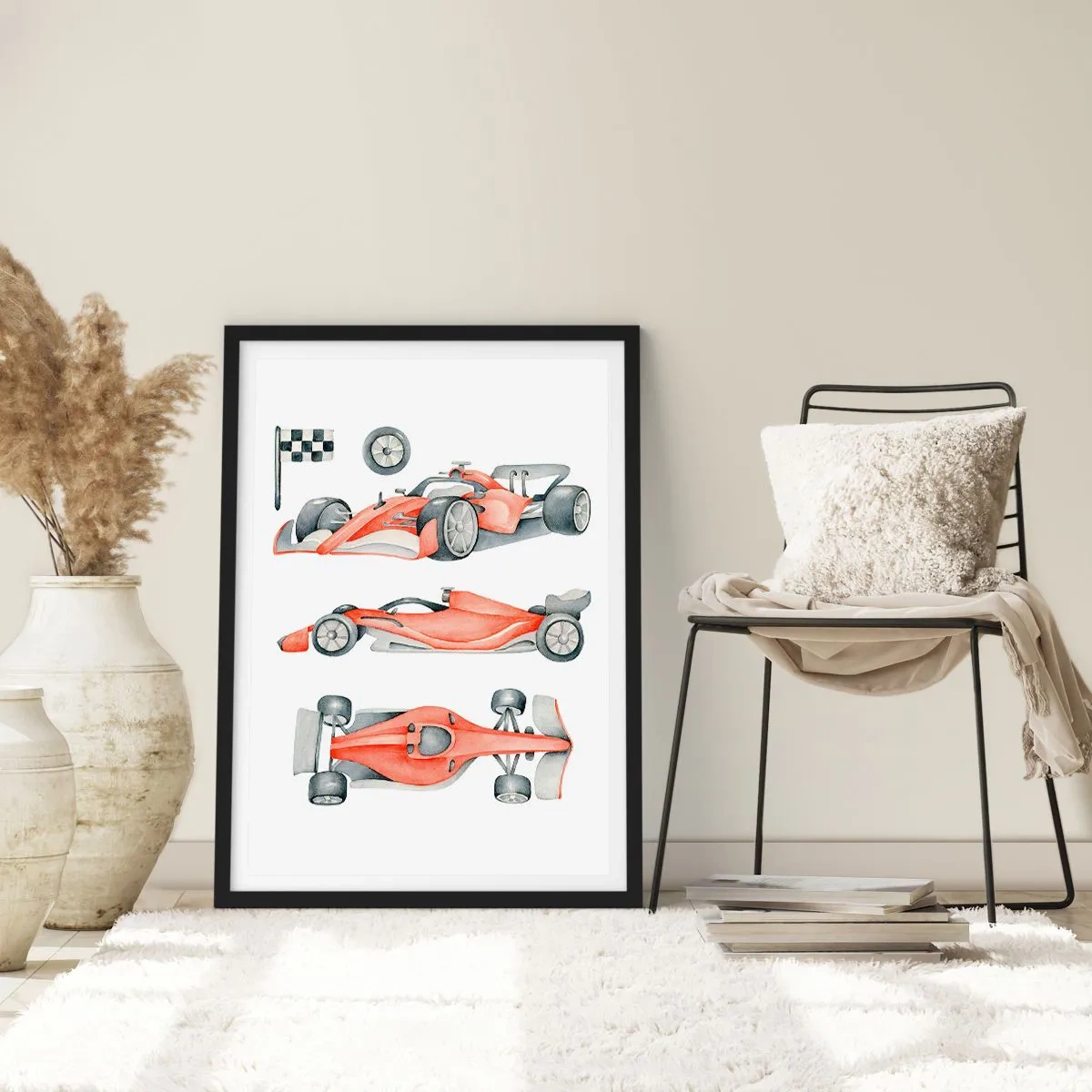 Poster in black frame - Race for the Dreams - 40x50 cm