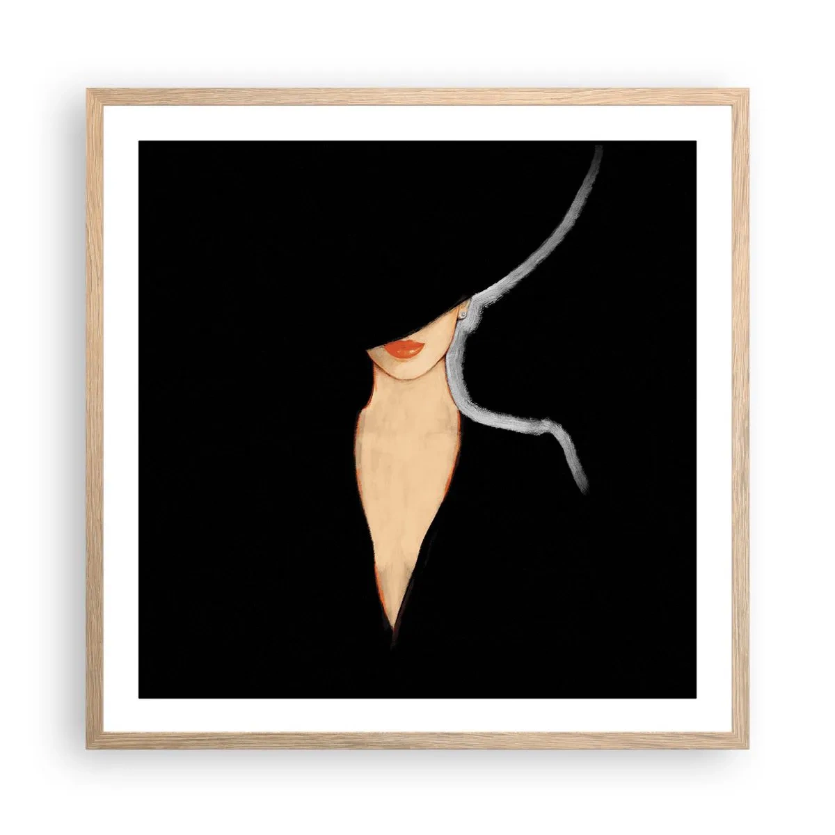 Poster in light oak frame - Elegance and Style - 60x60 cm