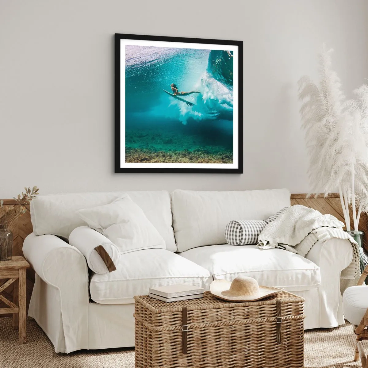 Poster in black frame - Undewater World - 30x30 cm