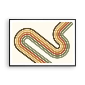 Poster in black frame - Zigzaging towards the Goal - 100x70 cm