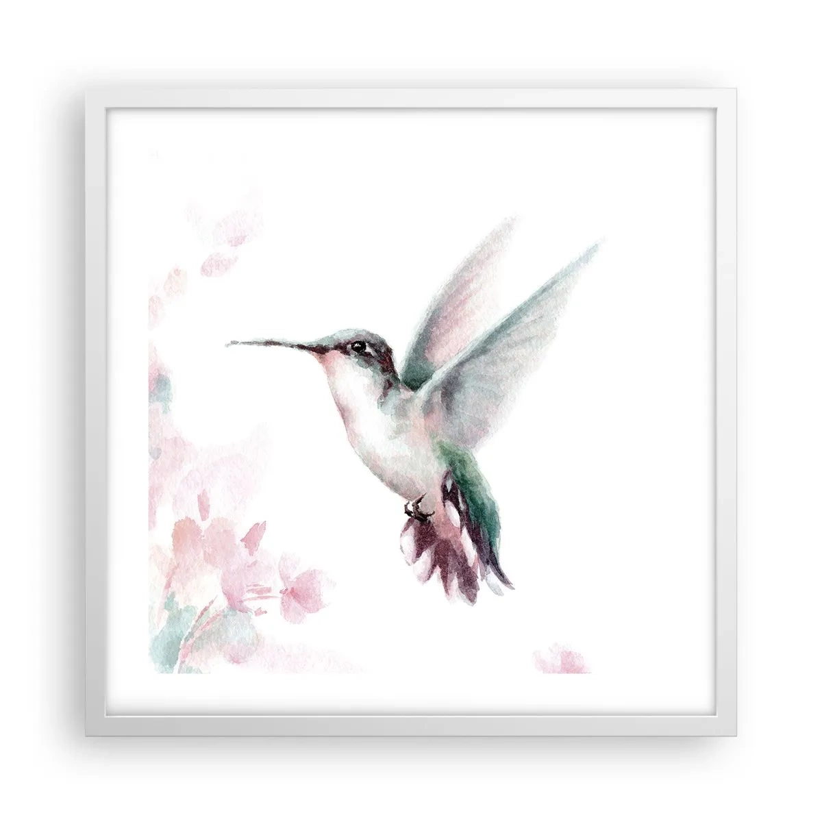 Poster in white frmae - Stopped in Flutter - 50x50 cm