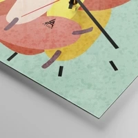 Clock face with lines