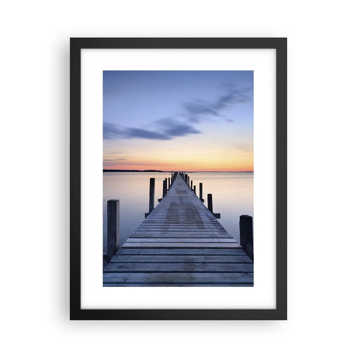 Poster in black frame - Calm of a Quiet Dusk - 30x40 cm