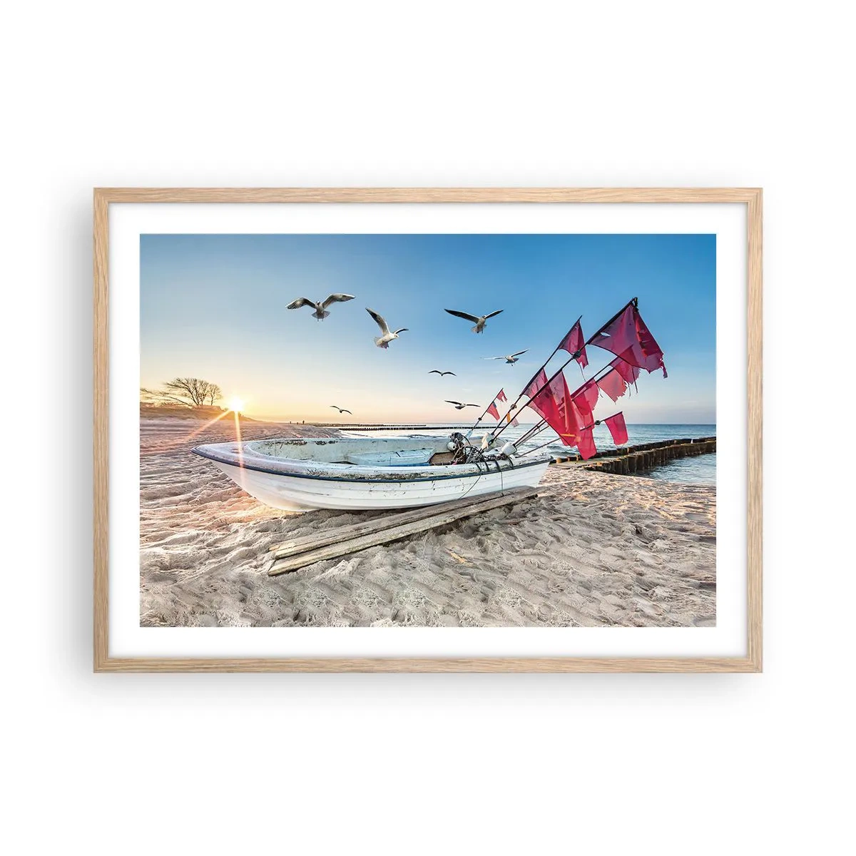 Poster in light oak frame - Deserved Rest - 70x50 cm