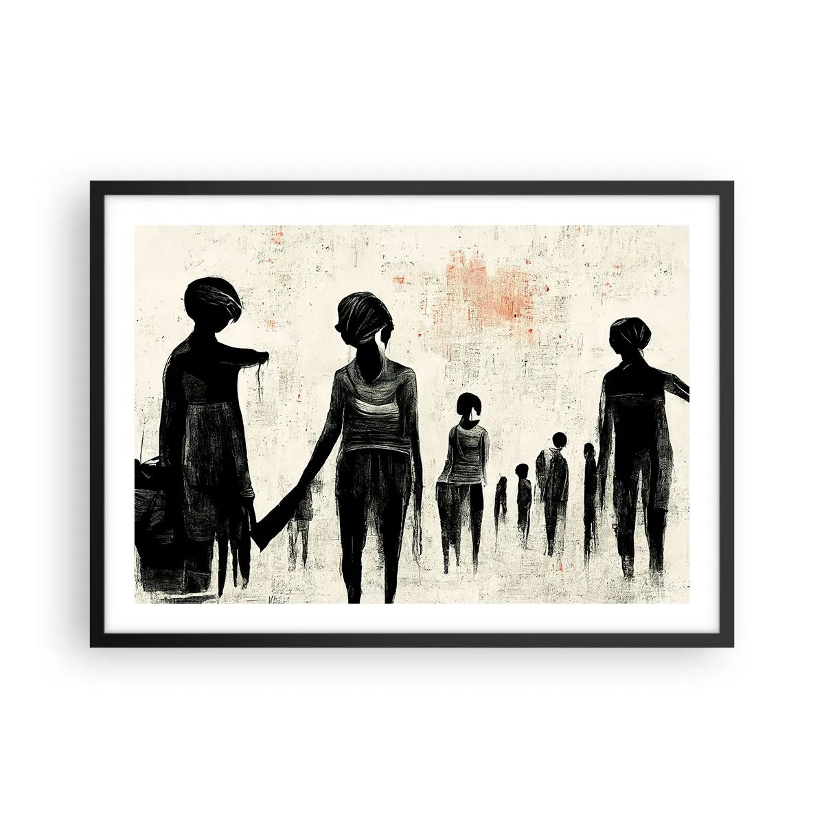 Poster in black frame - Against Solitude - 70x50 cm