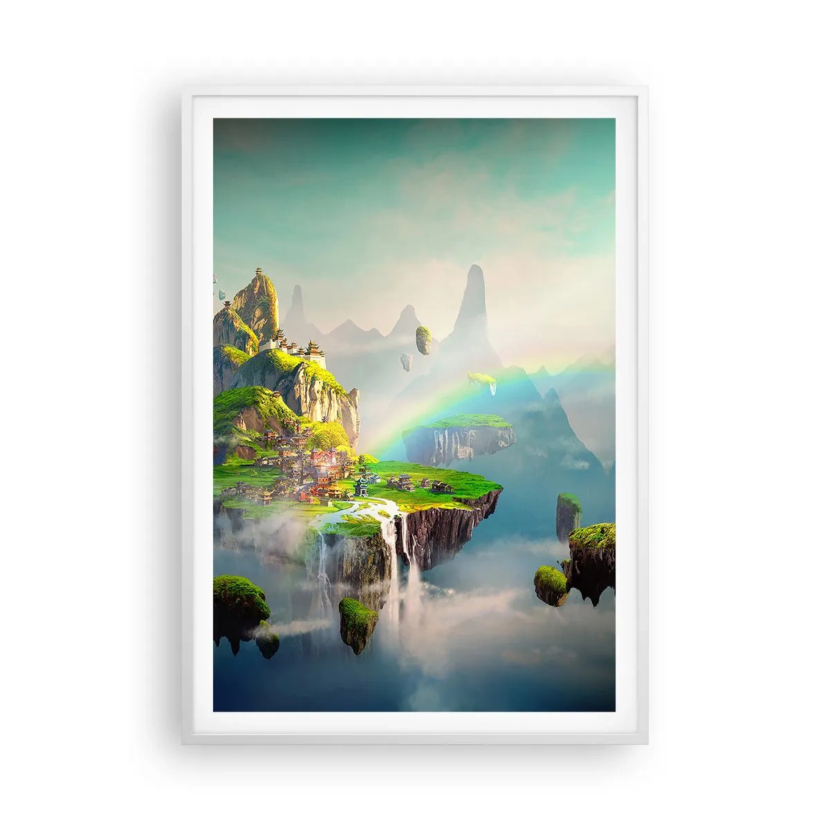 Poster in white frmae - Internal Heaven - Happy Islands - 70x100 cm
