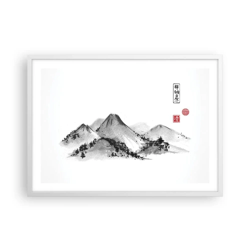 Poster in white frmae - Further and Further - 70x50 cm