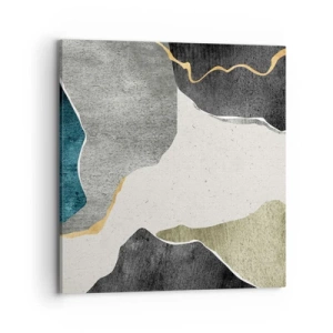 Canvas picture - Mosaic Composition with a Gold Thread - 70x70 cm