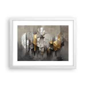 Poster in white frmae - Composition of Ice and Light - 40x30 cm