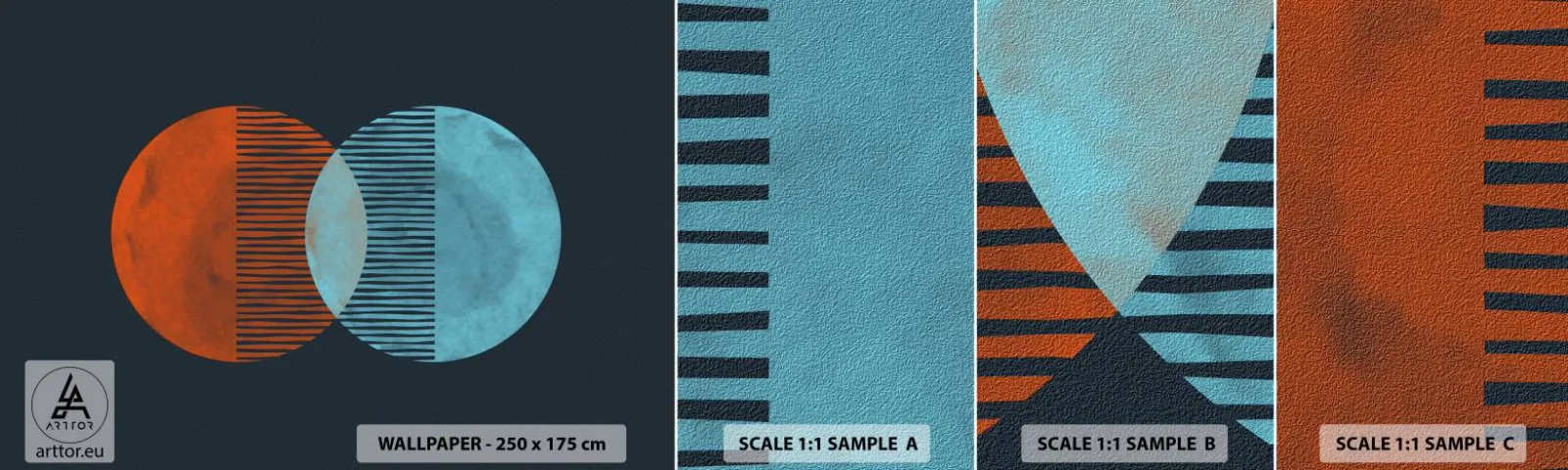 Photo Wallpaper Sample Self-Adhesive Deluxe Sticker - Astronomical Fantasy - Abstraction, Piece, Modern Pattern - 100x30 cm