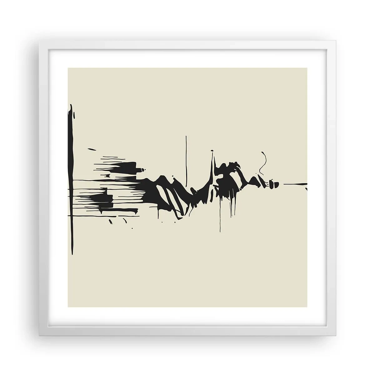 Poster in white frmae - Hasty Abstract - 50x50 cm