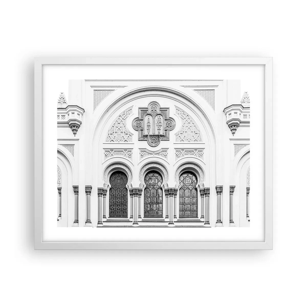 Poster in white frmae - At the Crossroads of Cultures - 50x40 cm