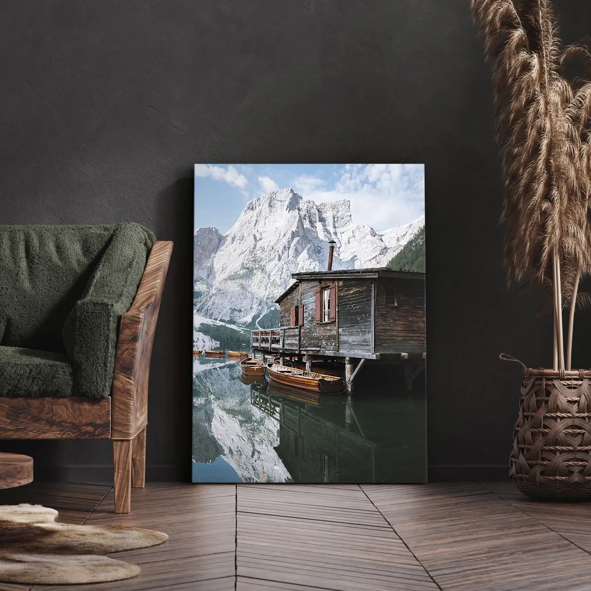 Canvas picture - Crystal, Mountain Morning - 45x80 cm