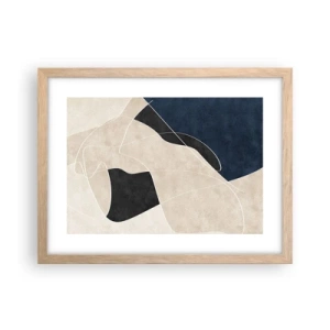 Poster in light oak frame - Abstract Composition - Contrast of Colours - 40x30 cm