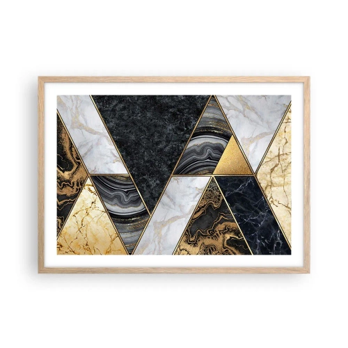 Poster in light oak frame - Stone on Stone - 70x50 cm