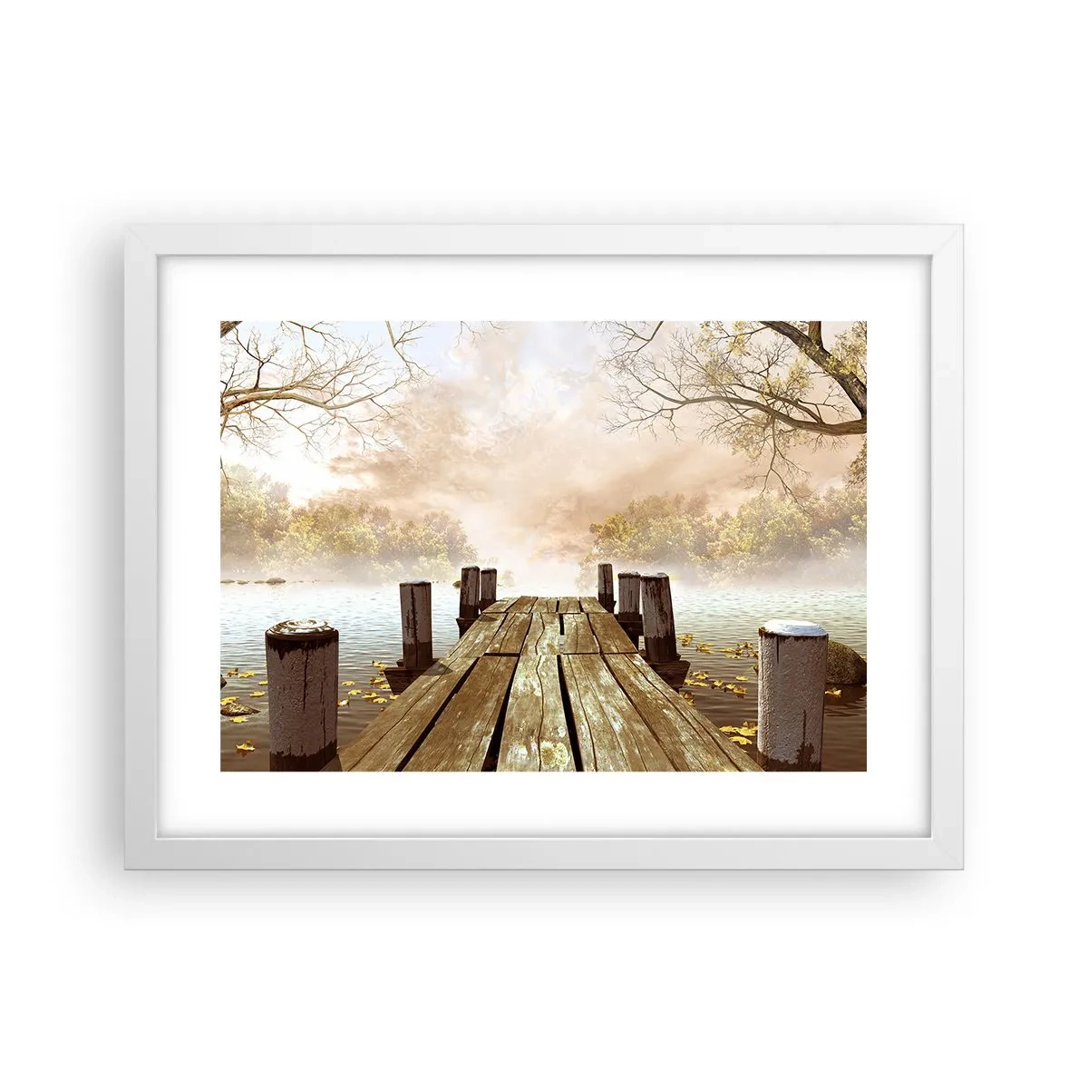 Poster in white frmae - Gentle Sadness of Autumn - 40x30 cm