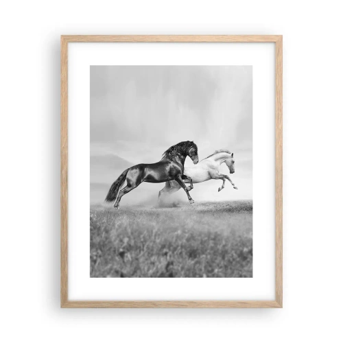 Poster in light oak frame - Angels and Demons - 40x50 cm