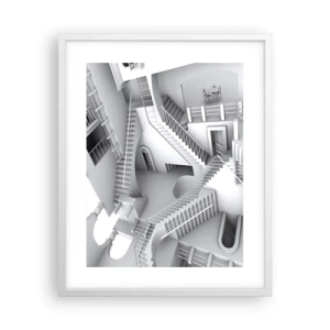 Poster in white frmae - Paradoxes of Space - 40x50 cm