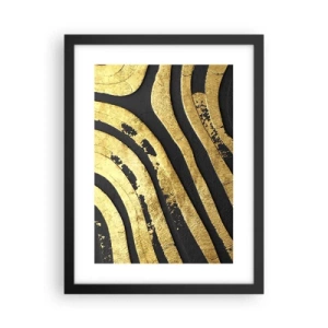 Poster in black frame - Everything Flows - 30x40 cm
