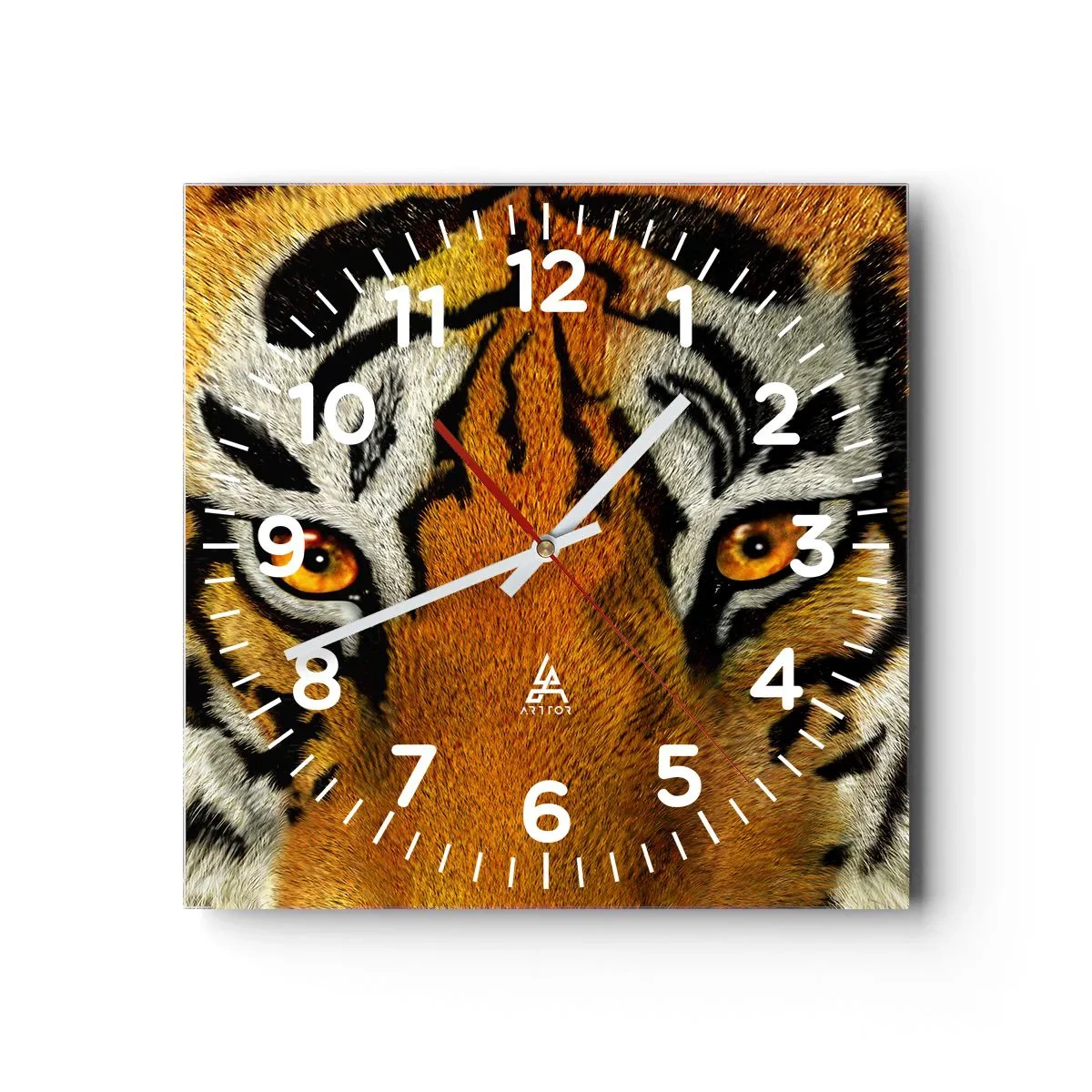 Wall clock - Clock on glass - Fearsome and Beautiful - 40x40 cm