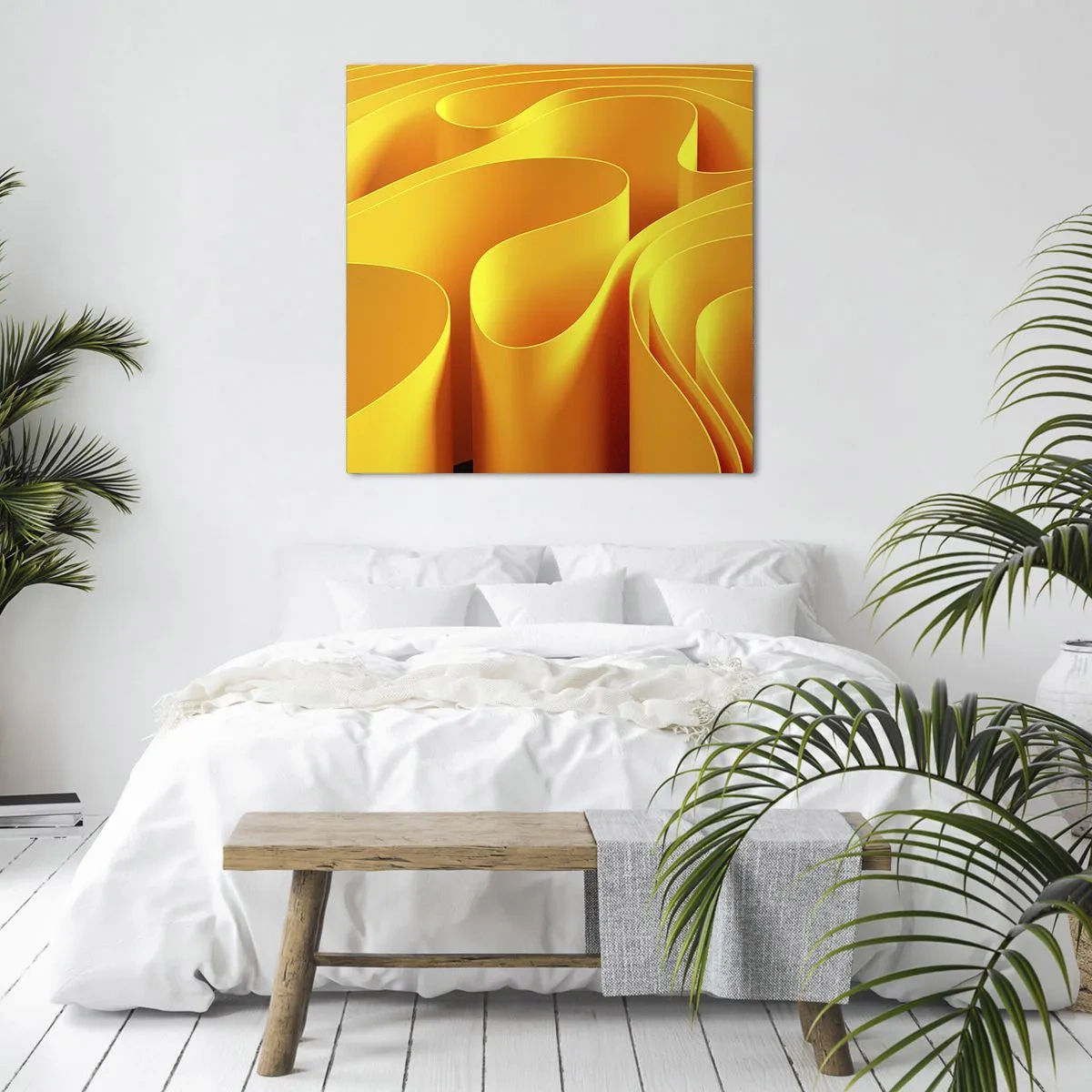 Canvas picture - Like Waves of the Sun - 40x40 cm