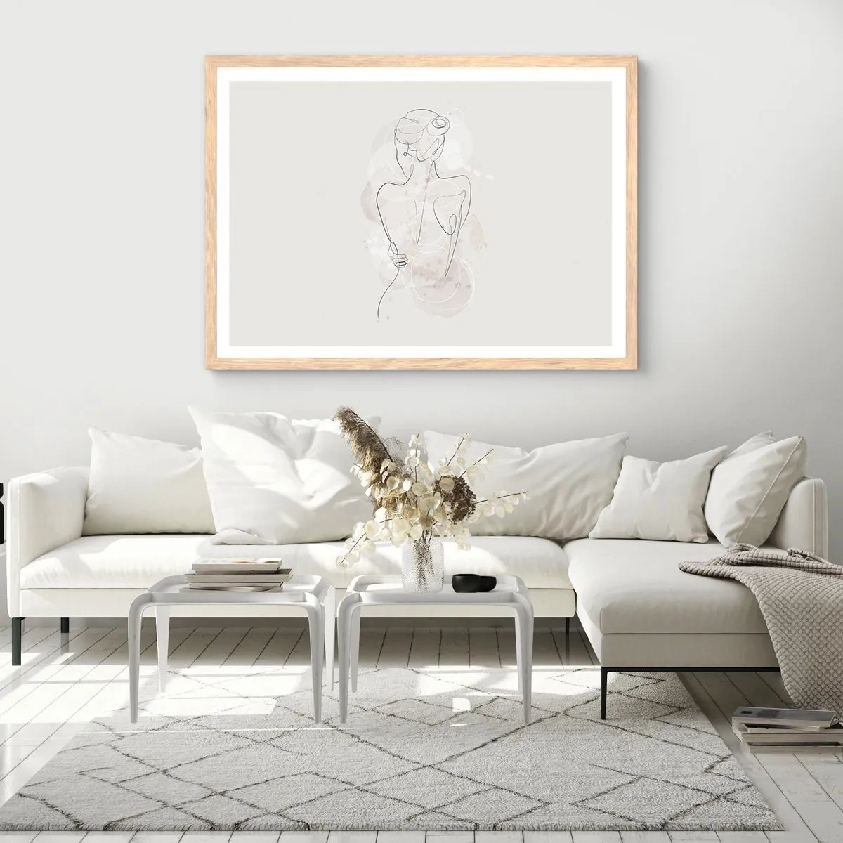 Poster in light oak frame - Like a Sensitive Instrument - 91x61 cm