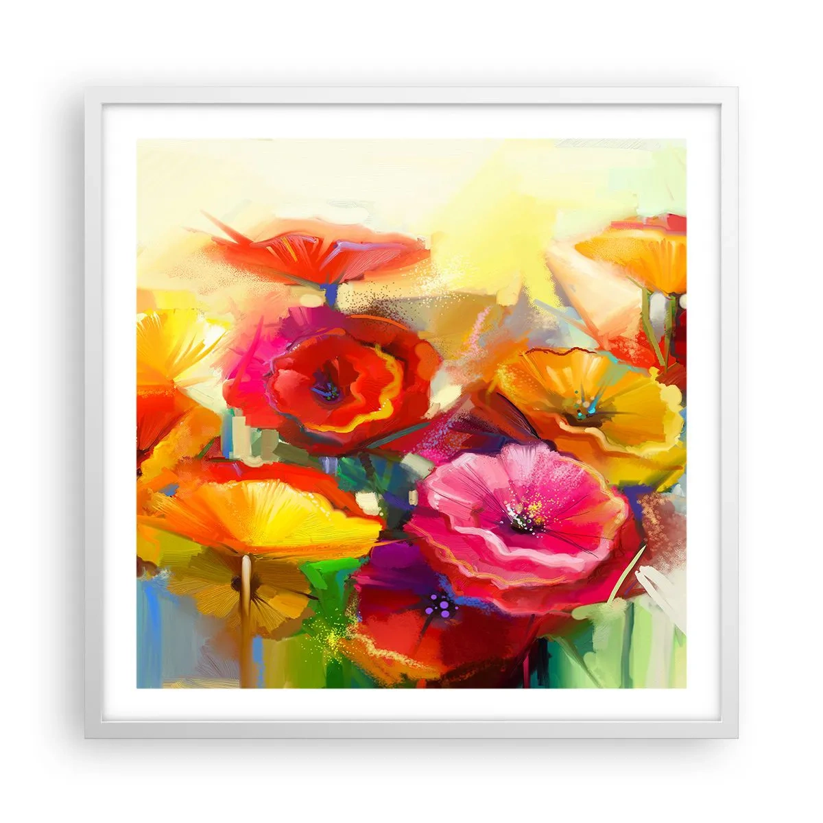 Poster in white frmae - Not Only Red - 60x60 cm