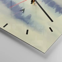 Clock face with lines