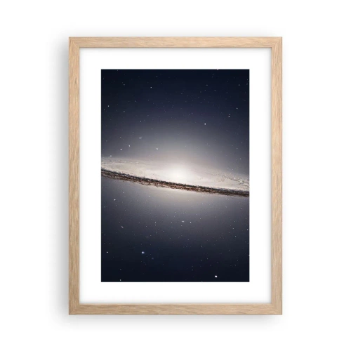 Poster in light oak frame - A Long Time Ago in a Distant Galaxy - 30x40 cm