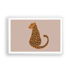 Poster in white frmae - Leopard Print Is Fashionable - 91x61 cm