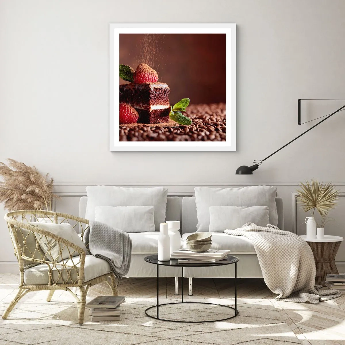 Poster in white frmae - Life Is Sweet - 40x40 cm