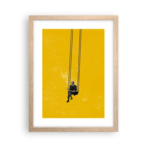 Poster in light oak frame - Day as a Any Other - 30x40 cm