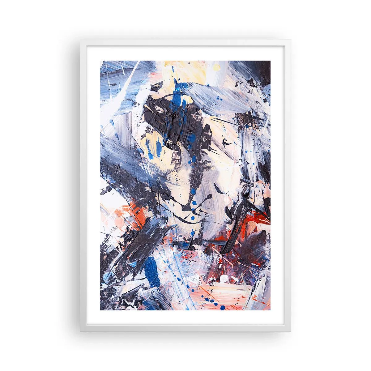 Poster in white frmae - Crazy Dance of Abstraction - 50x70 cm